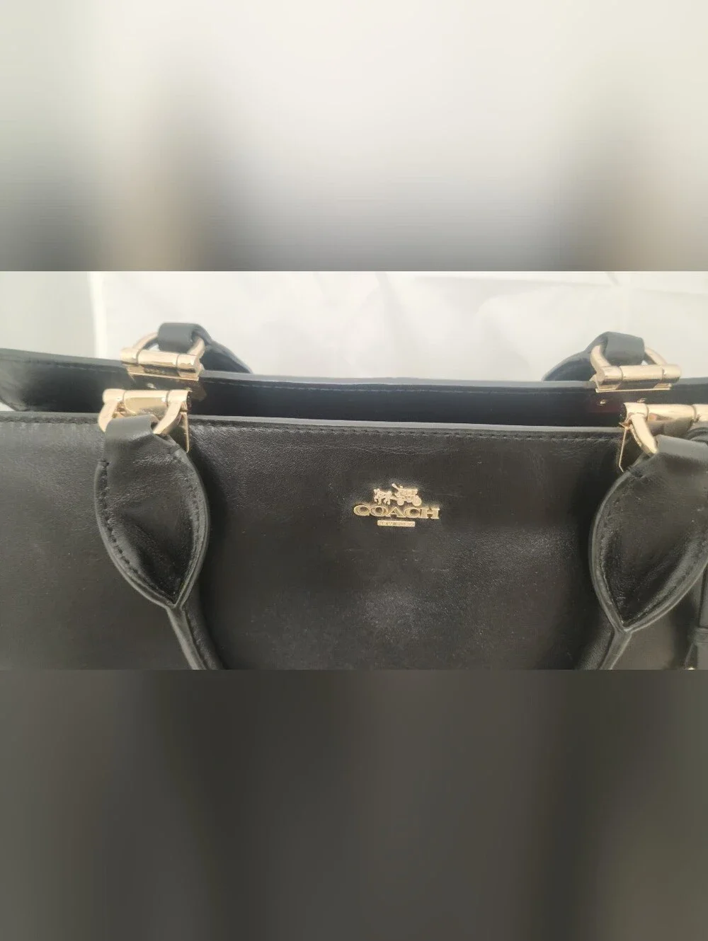 Coach Vintage Margot Carryall Large Black Leather Satchel GORGEOUS INTERIOR!!!!!